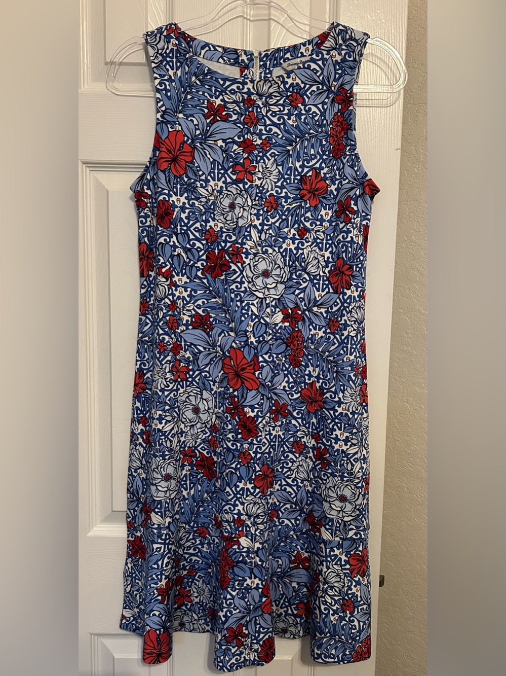 Tommy Bahama Blue & Red Floral Maxi Dress